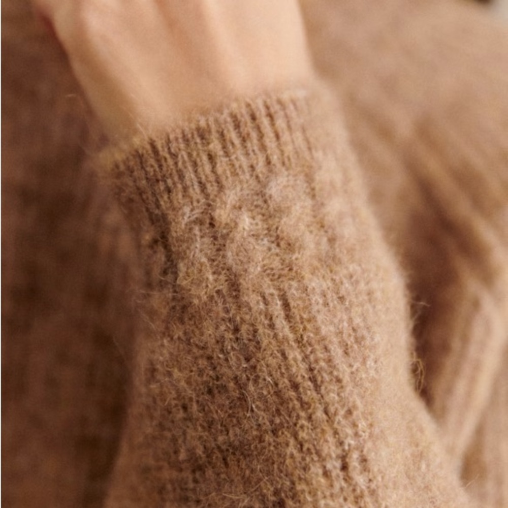 SÉZANE Otis Baby Alpaca Sweater in Camel sz XS NWOT Rare & Sold out! - Picture 6 of 15